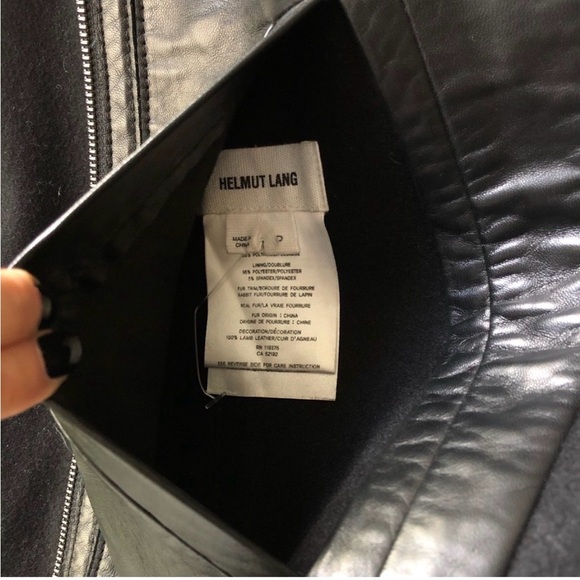 Helmut Lang Black Void Reversible Fur and Felt Jacket - Picture 6 of 10